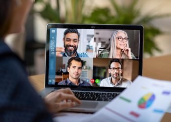 virtual presentation with videoconferencing